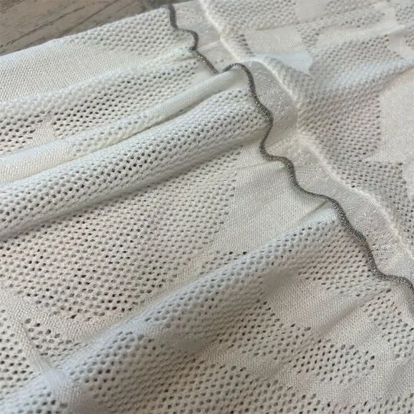 Les Friday Women's White Beach Pants Wide Leg Size S Resort Wear Knit wear NWT - Picture 7 of 15